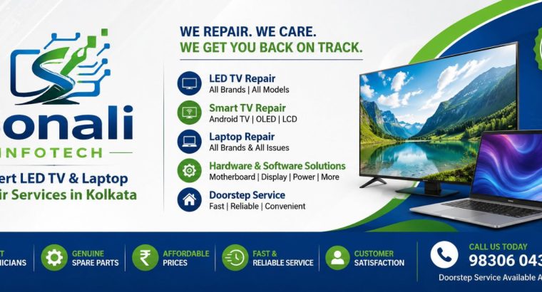 Best Doorstep LED TV and Laptop Repair Services in Kalighat | Kolkata