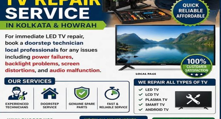 Best Doorstep LED TV and Laptop Repair Services in Kalighat | Kolkata