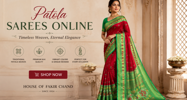 Patola Sarees Online for Vibrant Weddings and Festive Styles